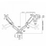 Aisens Soporte de Mesa para 2 Monitores DT27TSR-045 Negro